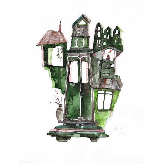 New York No. 11 - Original Modern Urban Architecture Watercolor Painting on Paper For Sale In Los Angeles - Image 6 of 8