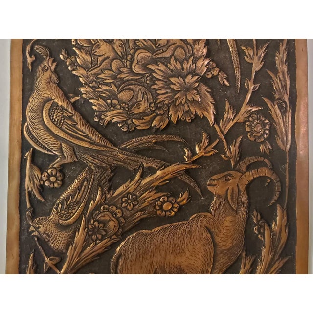 1970s 1970s Hand Made Copper Plaque For Sale - Image 5 of 7
