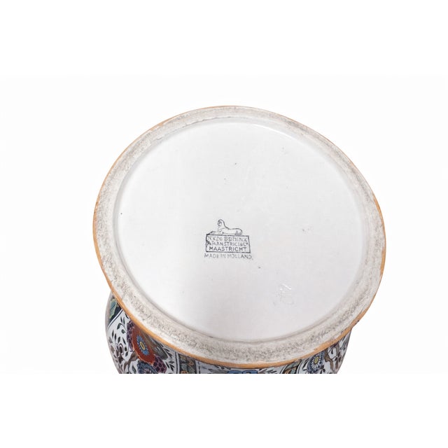 Vintage Dutch Polychrome Lidded Vases by De Sphinx, 1970s, Set of 2 For Sale - Image 9 of 11