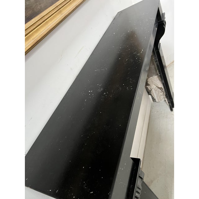 Stone Napoleon III Fireplace with Black Marble Corbel, 19th Century For Sale - Image 7 of 14