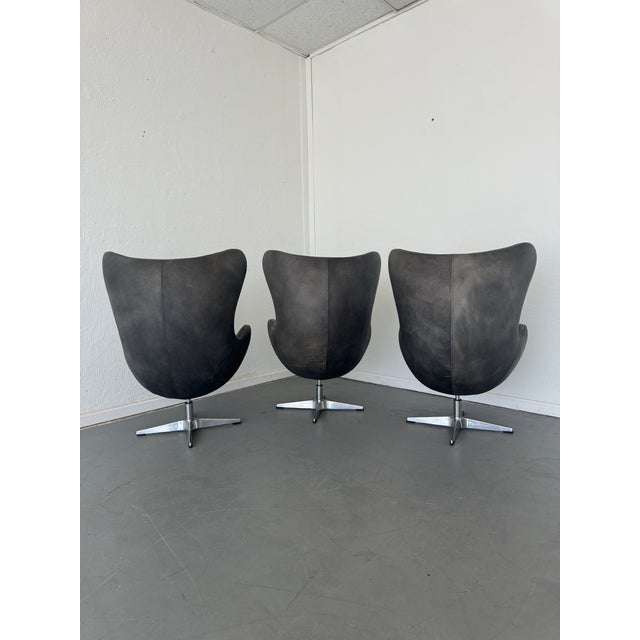 Mid-Century Modern Restoration Hardware Copenhagen Egg Chairs - Set of 3 For Sale - Image 3 of 8