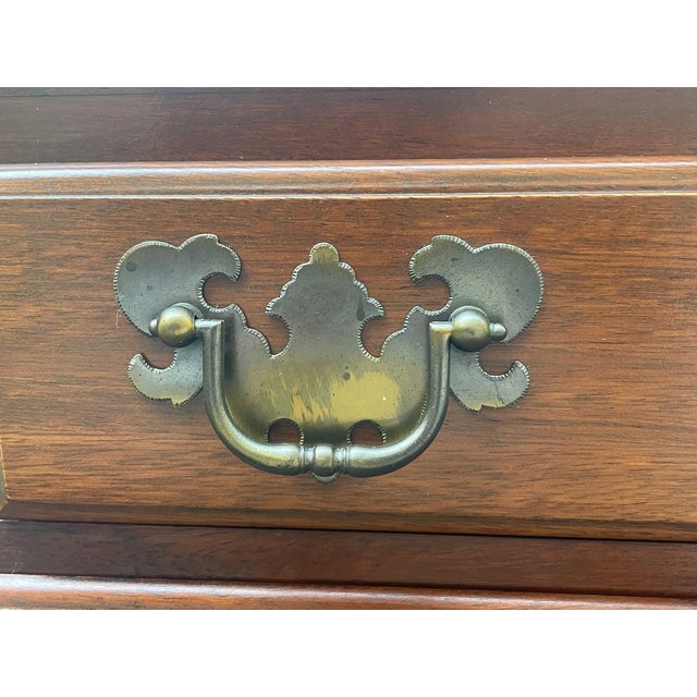 Mid-Century Maddox of Jamestown Mahogany Slant Front Secretary Desk For Sale - Image 15 of 18