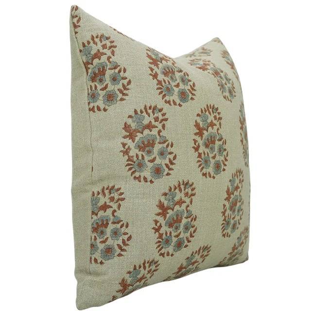 Elevate your living space with the timeless charm of Fabdivine's Anar Kali block print cushion cover. Handcrafted on...
