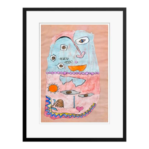 Paul Klee 'Above and Below' Archival Pigment Print Framed in Black Reproduction