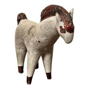 Italian Mid-Century Modern Pottery Horse Sculpture Circa 1960