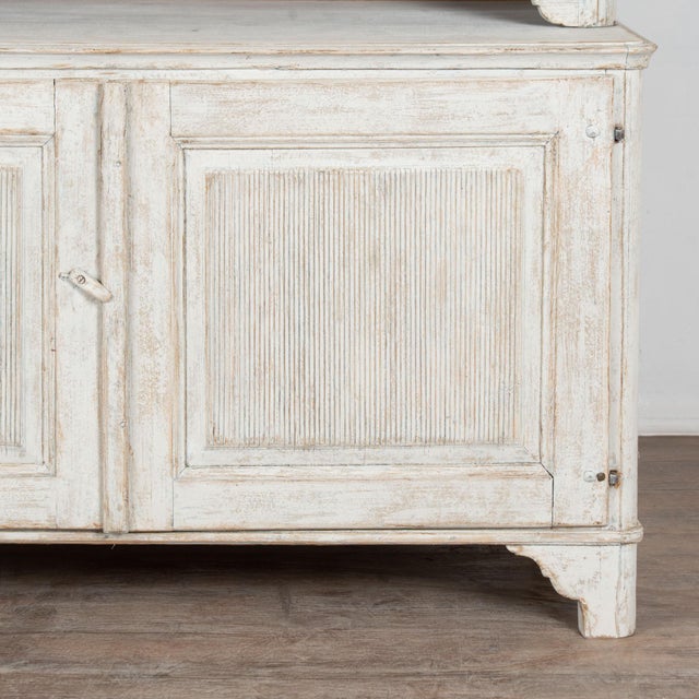 19th Century Large White Swedish Gustavian Pine Cabinet Cupboard For Sale - Image 14 of 15