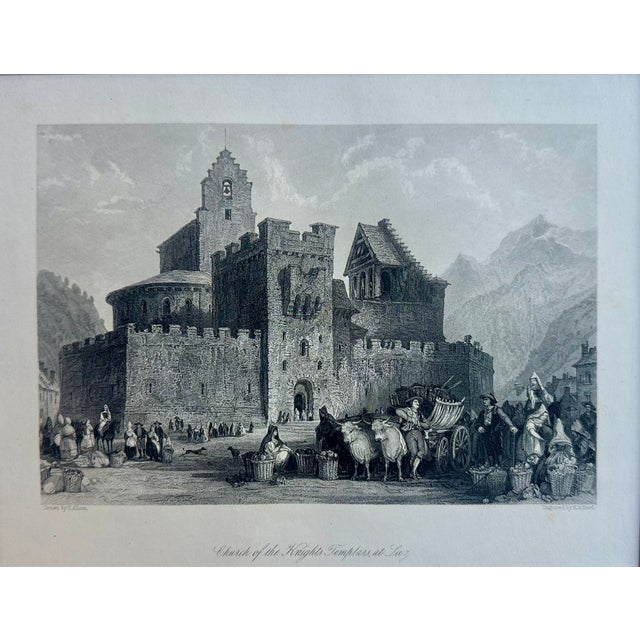 Church of the Knights Templars, at Luz". It is a historical print depicting the fortified church (Eglise des Templiers, à...