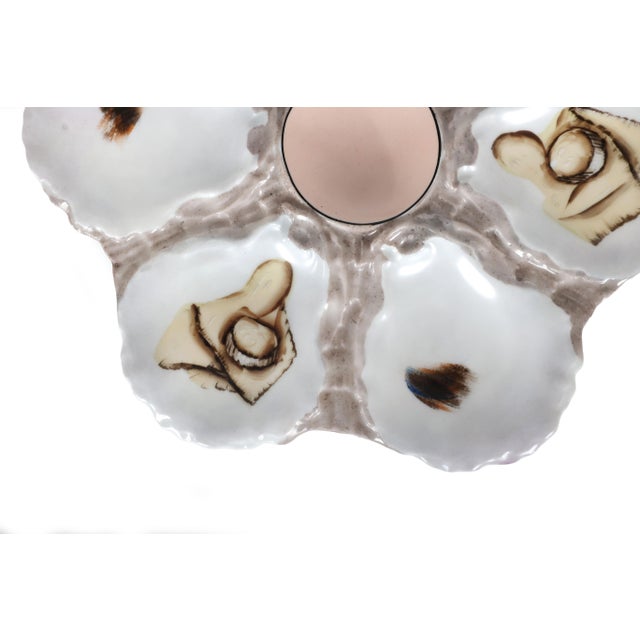 Vintage Haviland Limoges Hand Painted Marine Themed Oyster Plate For Sale - Image 6 of 9