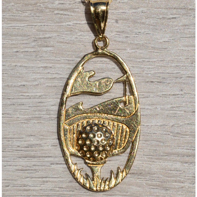 Contemporary The Woods: Signed Gold Pendant in Yellow Gold For Sale - Image 3 of 4
