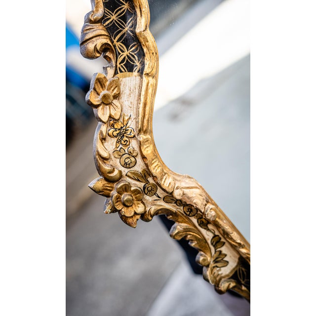 Older mirror with the perfect amount of Patina to make it special. Can sit on a table or be wall mounted.