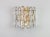 Wonderful midcentury wall sconces with five murano glass pieces placed on a 24-carat gold-plated frame, made by kalmar,...