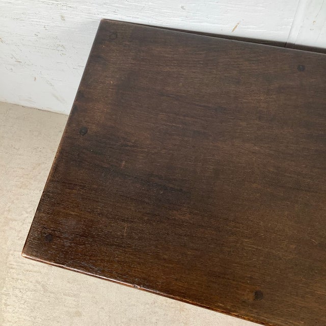 Early 20th Century Vintage Tudor Revival Nesting Tables – Set of Three English Style Side Tables For Sale - Image 5 of 11