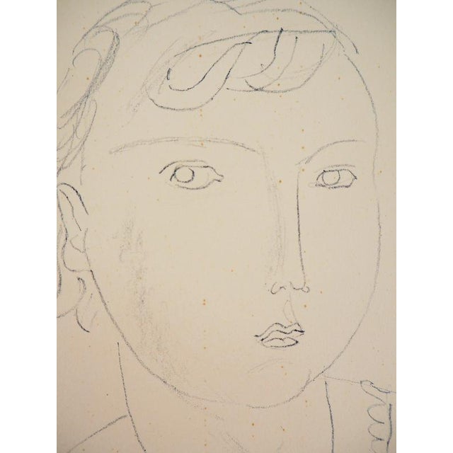 Maurice BARRAUD (1889-1954) The little girl Original color lithograph Signed in the plate On Vellum 12 x 18 cm (c. 5 x 7...