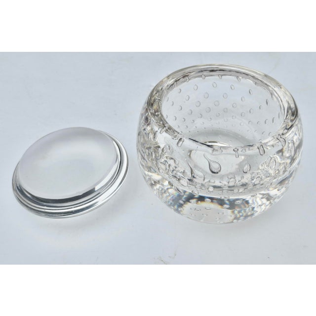 Art Deco American Art Deco Crystal Lidded Bowl Circa 30s For Sale - Image 3 of 6