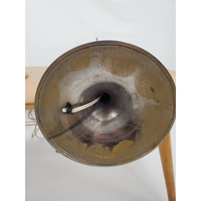 Brown Brass & Walnut Wood Tear Drop Table Lamps in the Style of Laurel Lamps - a Pair For Sale - Image 8 of 9