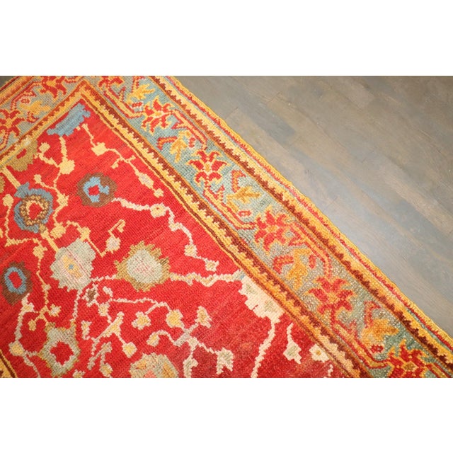 Turkish Extravagant 19th Century Oushak Wide Long Runner rug no. j5332 For Sale - Image 3 of 10