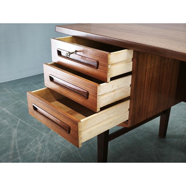Danish Modern Teak Executive Desk by J. Svenstrup for A.P. Møbler, 1960s For Sale - Image 11 of 18