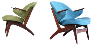 Vintage Easy Chairs by Carl Edward Matthes, Set of 2