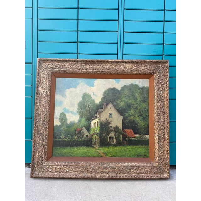 Wuest, Countryside House, Oil on Canvas, Framed For Sale - Image 9 of 10