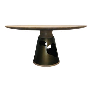 Michael Berman for Theodore Alexander Cerused Oak Finished Flint Dining Table For Sale