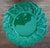 Hard to find set of 8 green Italian majolica 13” chargers/chop plates by Este Ce. Hand glazed. Matches well with Bordallo...
