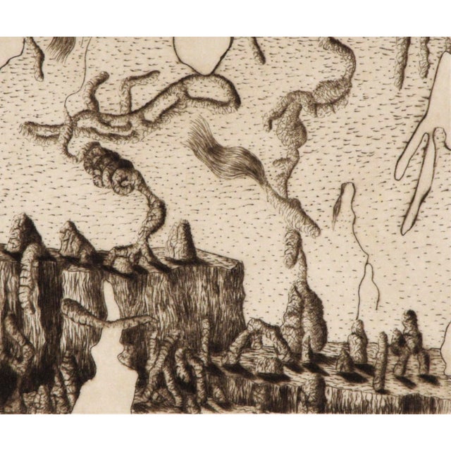 "One Mile Left" - 1976 Surrealist Lithograph by Jim Crabb For Sale - Image 4 of 6