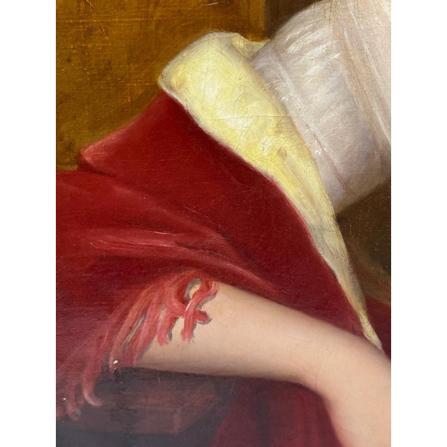1830s English Oil Portrait of a Woman in White, Sarah Losh Architect & Designer For Sale - Image 11 of 18