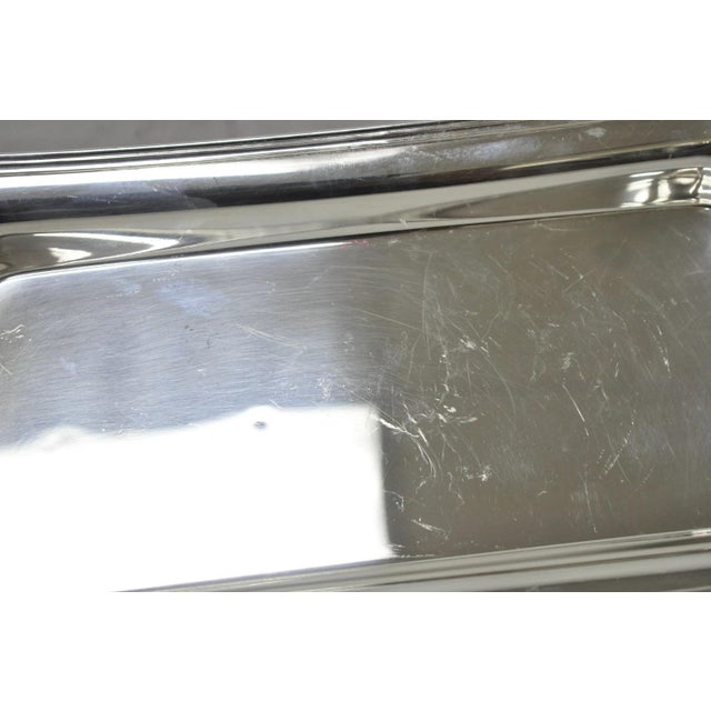 Metal Vintage Baroque by Wallace 210 Silver Plated Narrow Trinket Dish Serving Tray For Sale - Image 7 of 14