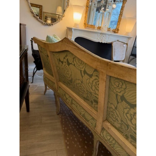 Green 1930s Louis XV Style Sofa Down Cushions For Sale - Image 8 of 9