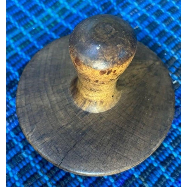 19Thc Hand Carved Cow Butter Stamp For Sale - Image 4 of 5
