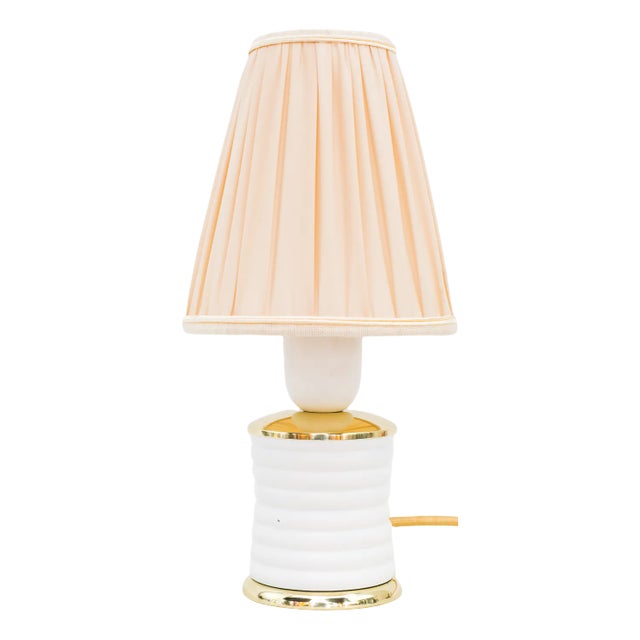Small Table Lamp by Rupert Nikoll with Fabric Shade, 1950s For Sale