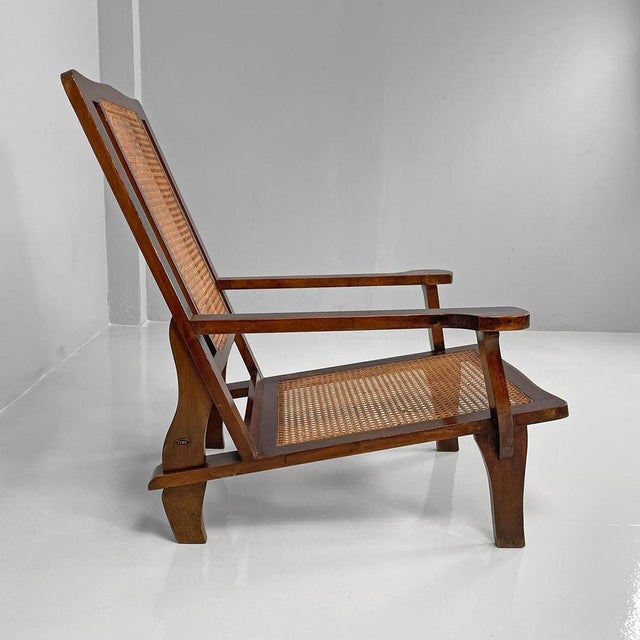 Antique Italian Wood and Vienna Straw Armchair, Early 1900s For Sale - Image 5 of 18