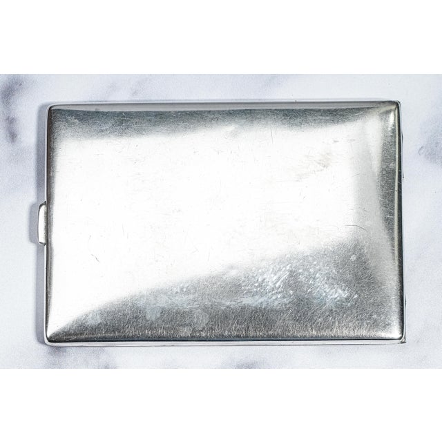 Exquisite Thomae Co. Sterling Silver Springer Spaniel Dog Hand Painted Enamel Antique Art Deco Cigarette Card Case For Sale - Image 14 of 14