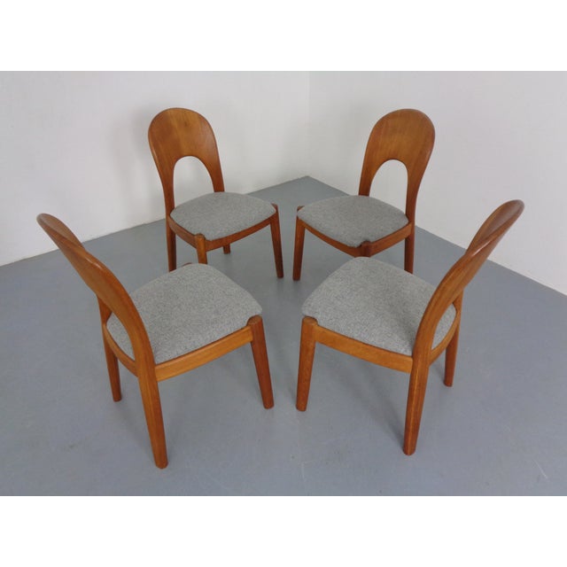 Brown Vintage Morten Dining Chairs in Teak by Niels Koefoed for Hornslet Møbelfabrik, 1970s, Set of 4 For Sale - Image 8 of 16