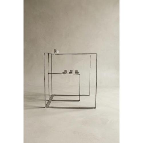 Diaframma Geometrical Armchair in Stainless Steel by Metalmorphosis Studio For Sale - Image 6 of 10