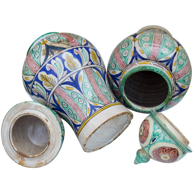 Antique Andalusian Ceramic Vases- S/2 For Sale - Image 10 of 13