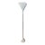 Vintage 1960s Mid Century Modern Memphis Style White & Chrome Torchiere Floor Lamp For Sale