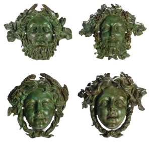 Bronze Masks, Set of 4