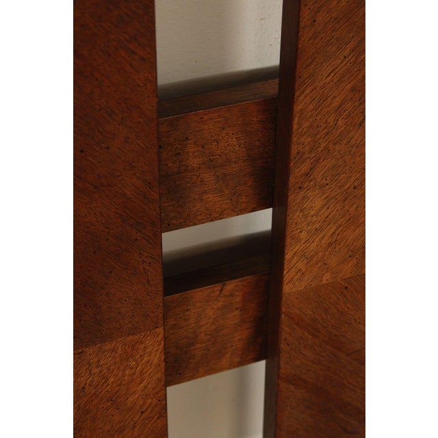 Lane Mid Century Modern Queen Size Walnut Headboard For Sale - Image 12 of 12