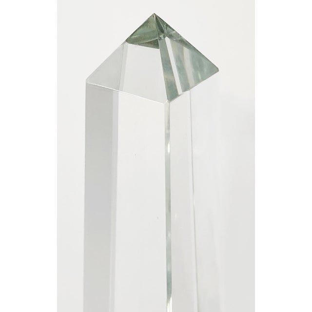 Vintage Cut Crystal Obelisk For Sale - Image 4 of 5