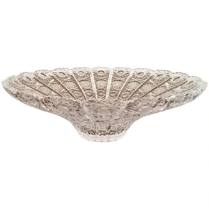 Bohemian Cut Crystal Centrepiece Bowl, 1970s