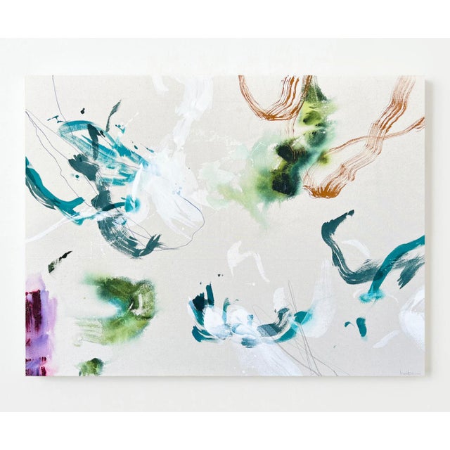 Turquoise "Interwoven Collection No. 7" Contemporary Original Abstract Painting by Beth Winterburn For Sale - Image 8 of 8