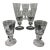 1940s Set of Seven Mid-Century Modern Steuben Baluster Crystal Water Goblets For Sale