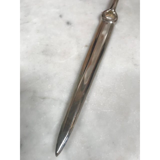 Vintage Silver Plated Equestrian Letter Opener, Italy, 1980s For Sale - Image 9 of 10