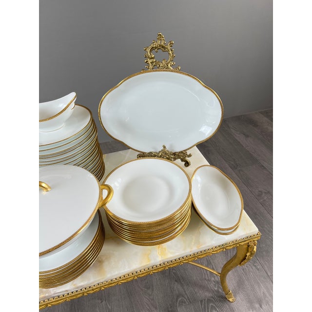 Porcelain Dinner Service from Limoges, 20th Century, Set of 45 For Sale - Image 5 of 13