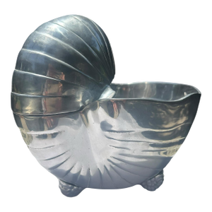 This Is a Victorian-Style Silver Plated Nautilus Shell Spoon Warmer Beach Silver Plated Nautilus Shell Decor House Summer Decor Coffee Table Decor