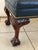 Bring timeless elegance to your home with this beautiful vintage leather ottoman upholstered in a rich slate blue leather....