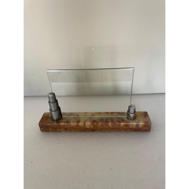 Silver Art Deco Marble Photo Frame, 1930s For Sale - Image 8 of 8