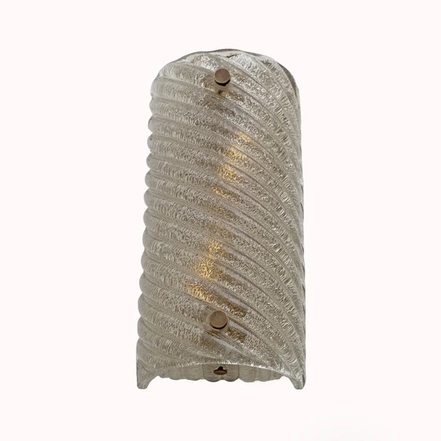 Barovier & Toso Mid-Century Modern Murano Glass Sconces, 1970s, Set of 2 For Sale - Image 4 of 10