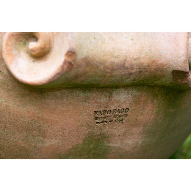 Baroque Handcrafted Enzo Zago Terracotta Planters, Baroque Revival, 1970s, , 2 Pieces, Attributed For Sale - Image 3 of 13